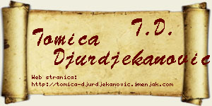 Tomica Đurđekanović vizit kartica